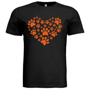 Heart Paw Prints Dark