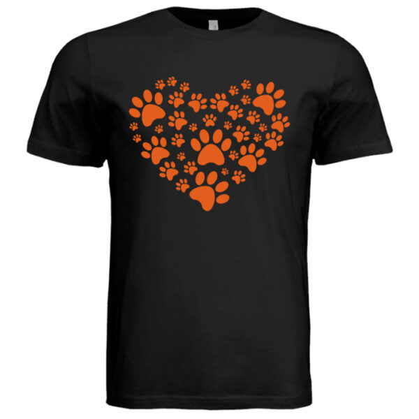 Heart Paw Prints Dark