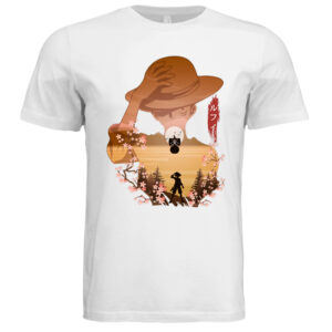 One Piece - Luffy Silhouette White